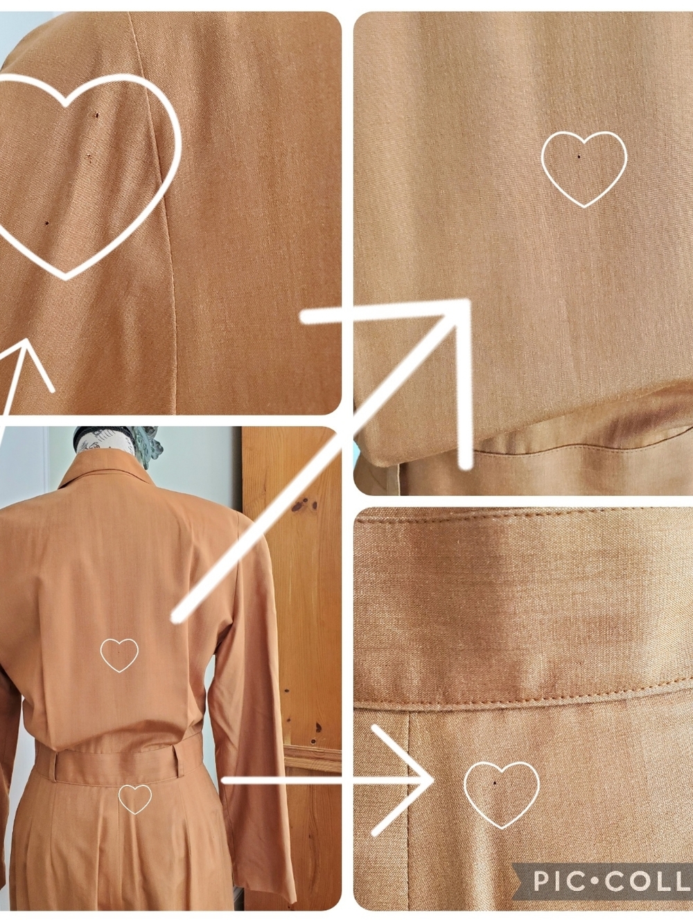 📣FLASH SALE!📣 Vintage Pia Rucci 100% Silk Tailored Power Jumpsuit 80s 90s - Picture 5 of 15